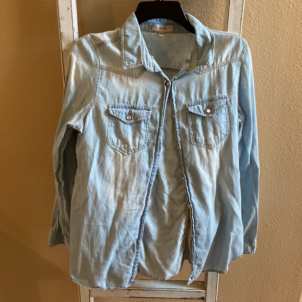 Light Denim button down shirt